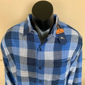 Tommy Bahama Men’s size 1XB Dual Lux Plaid Shirt